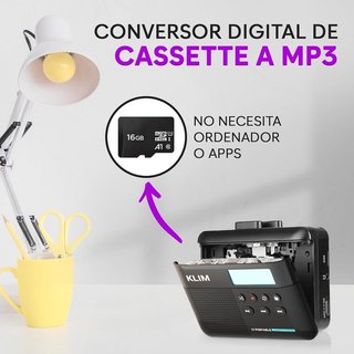 KLIM K7 Reproductor Cassette MP3 SD Recargable