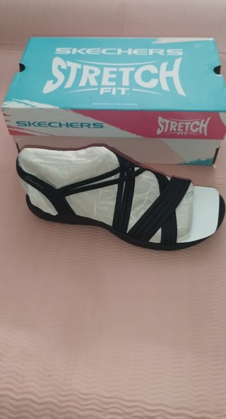 Sandali Skechers Reggae Slim Sunnyside Donna Nero