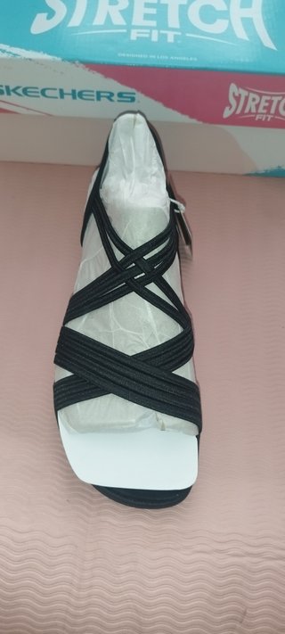 Sandali Skechers Reggae Slim Sunnyside Donna Nero
