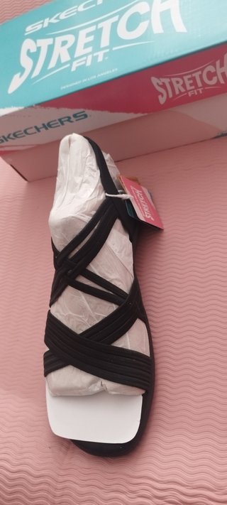 Sandali Skechers Reggae Slim Sunnyside Donna Nero