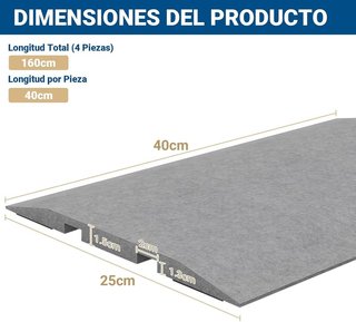 PUNCIA Canaletas suelo adhesivas 4pcs 160cm Gris