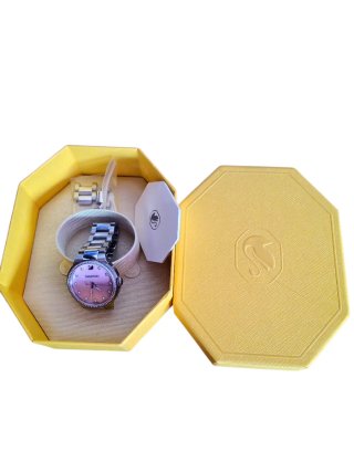 Reloj Swarovski Mujer Original Rosa Plata