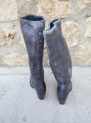 Botas Felmini Piel Talla 40 Forradas Gris