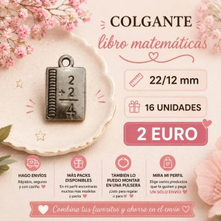 Colgante libro matemáticas 16 pcs/2€
