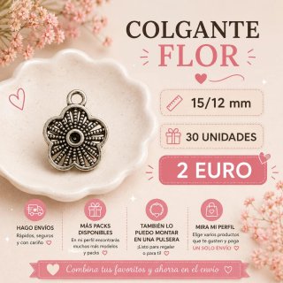 Colgante Flor  - 30 Unidades/2€2