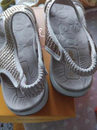 Sandali donna estivi n.39 beige/oro