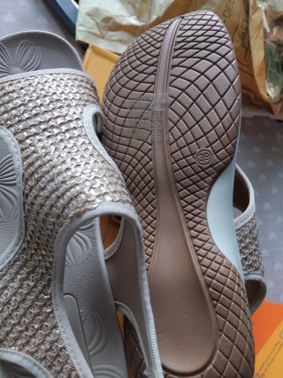 Sandali donna estivi n.39 beige/oro