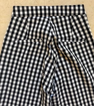 Pantalón cuadros vichy blanco y negro