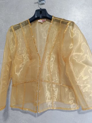 Chaqueta dorada fiesta pedrería