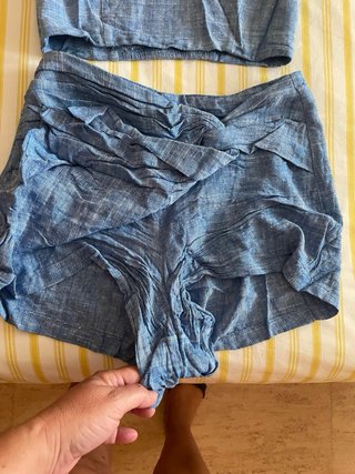 Conjunto Top y Falda pantalón Stradivarius Azul