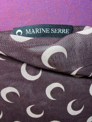 Marine Serre Maglia crop top marrone Taglia M