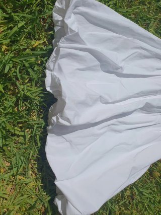Conjunto Zara Blusa y Falda Globo Blanca nuevo