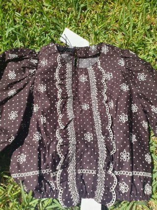Conjunto Zara Blusa y Falda Globo Blanca nuevo