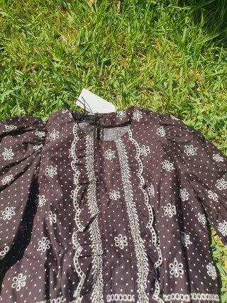 Conjunto Zara Blusa y Falda Globo Blanca nuevo