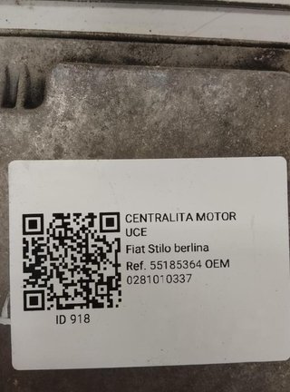 0281010337 centralita motor uce fiat stilo 918