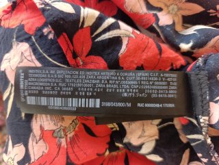 Zara Abito Chemisier Floreale Taglia M