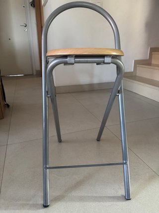 Lote 3 Taburetes Cocina Madera y Metal