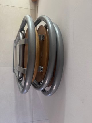 Lote 3 Taburetes Cocina Madera y Metal