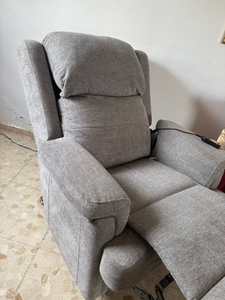 Sillón reclinable relax tela gris