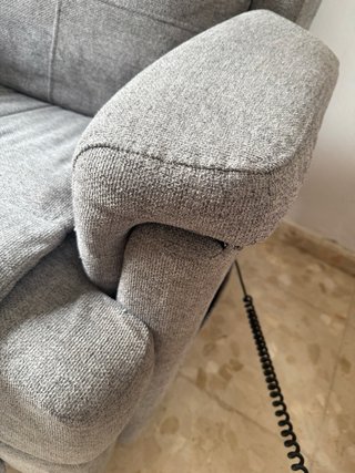 Sillón reclinable relax tela gris