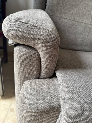 Sillón reclinable relax tela gris