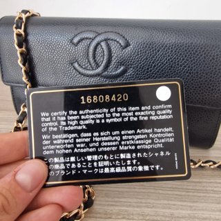 Bolso Cartera Chanel Piel Negra Cadena Dorada