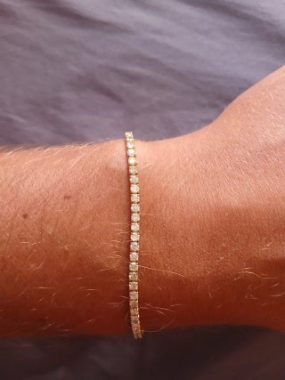 Tennis de oro de 14kilates y diamantes