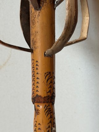 Rueca antigua de arte pastoril