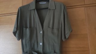 Vestido verde oliva Stradivarius Talla M