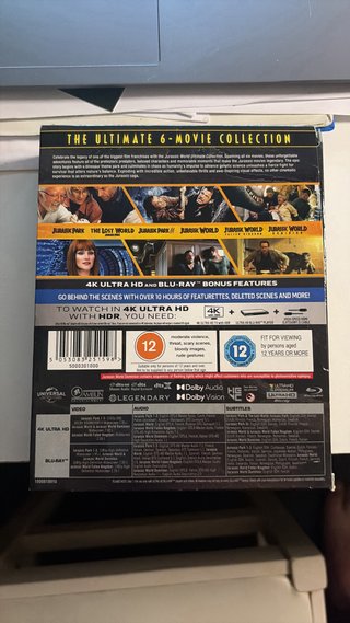 Colección Jurassic World 6 Películas 4K Blu-Ray