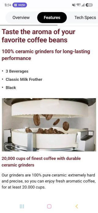 Cafetera con molinillo Superautomática Philips Ser