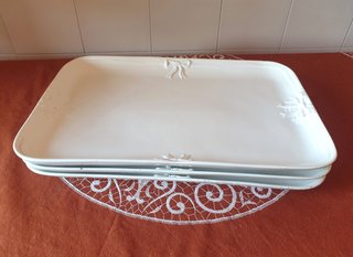 Grande vassoio rettangolare da portata Vintage