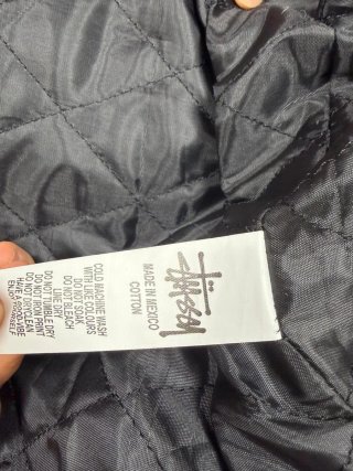 Chaqueta cremallera Bomber Stussy Harrington Negra