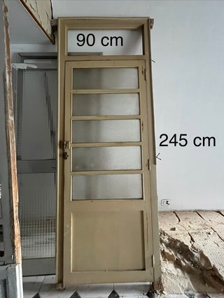 Puerta madera mobila con marco