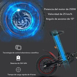 Bicicleta Eléctrica Plegable X40 Negra