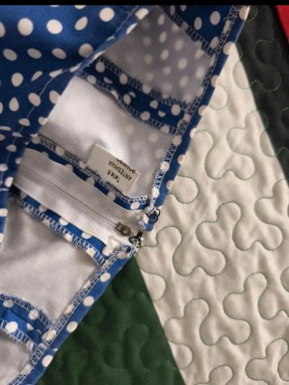 Traje de flamenca niña blanco y azul, con fajín