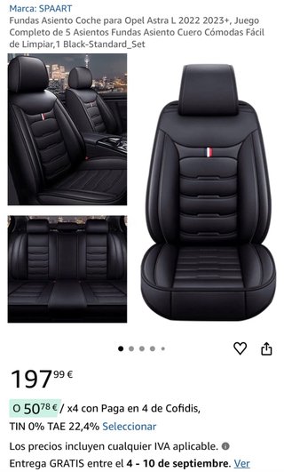 Fundas Asiento Opel Astra