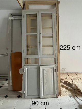 Puerta alacena madera mobila 1945 con marco