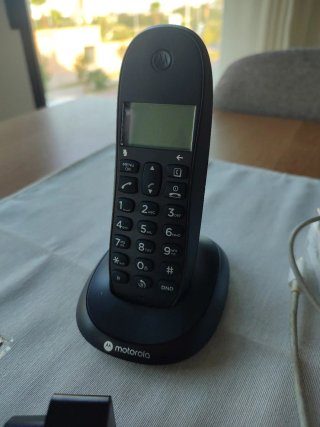 Teléfono fijo Motorola negro