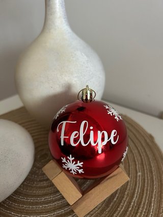 Bola Navidad Personalizada Cristian 8cm