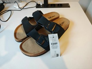 Sandalias tipo Birkenstock Piel Azul Talla 43