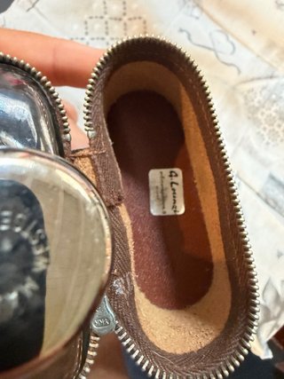 Fiaschetta Lorenzi Milano vintage cuoio
