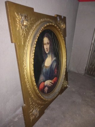 Cuadro antiguo marco madera