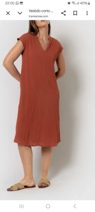 Vestido naranja de talla única