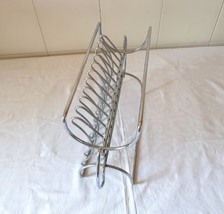 Scolapiatti da appoggio vintage '70 tubolare cromo