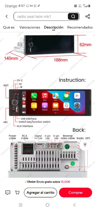 Android auto Navifly 2G + 32g universal 1 Din And