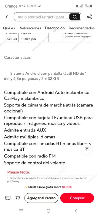 Android auto Navifly 2G + 32g universal 1 Din And