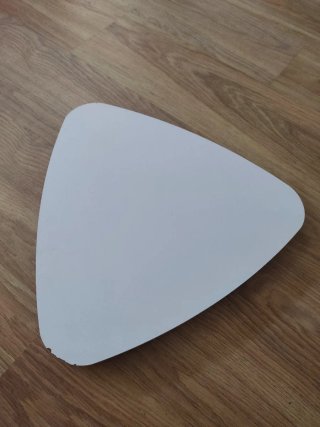 Pack 2 Mesitas Triangulares Madera Blanca