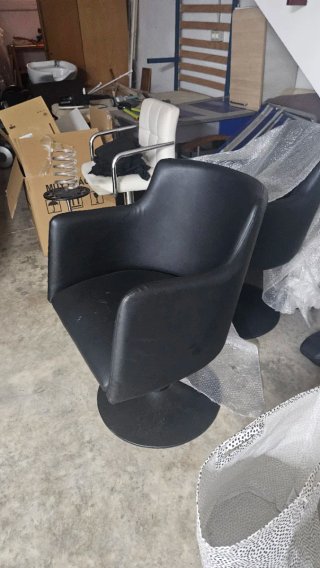 Sillones de peluquería negros