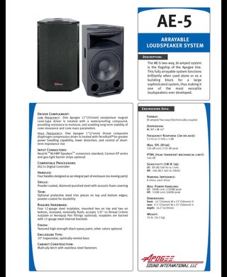 Pareja Altavoces Apogee AE5 con Flight Case